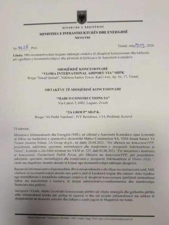 SHKRESA/ Konflikti i dy kompanive dhe bllokimi i punimeve në Aeroportin e