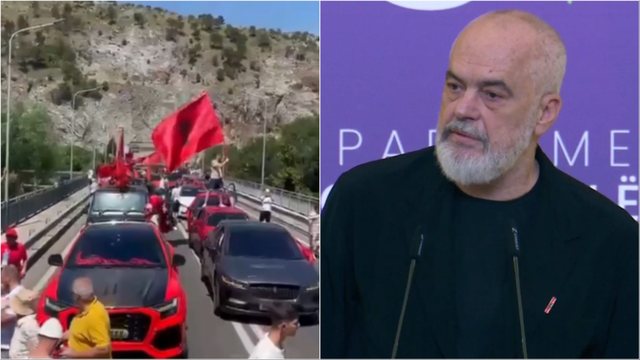 Rama reagon p&euml;r autokolonat e protestuesve nga diaspora: N&euml; makina ka