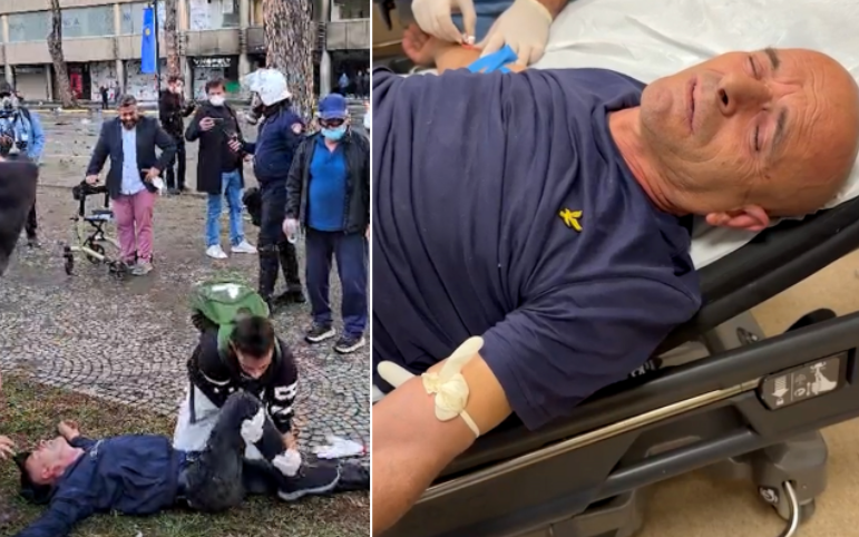 U godit nga polic&euml;t dhe ra n&euml; tok&euml; pa ndjenja, si &euml;sht&euml;