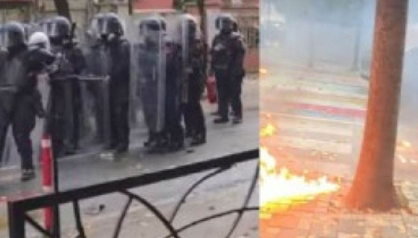 Atentat ndaj mediave n&euml; protest&euml;/ Efektivi i FNSH-s&euml; shkelmon